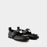 Punk Ballet Flats - J.W. Anderson - Leather - Black