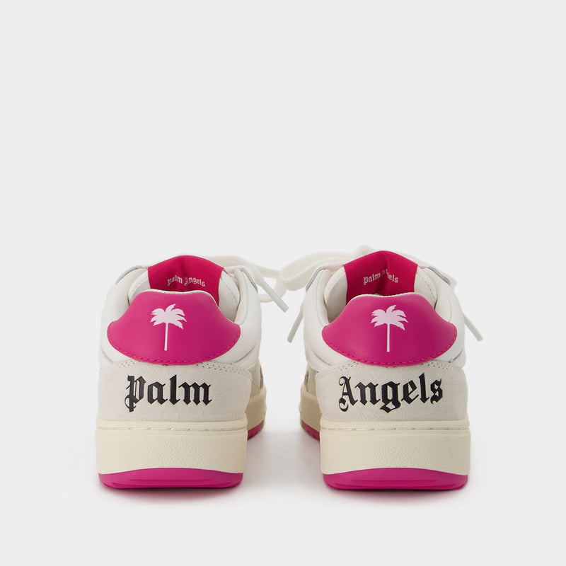 Palm University Sneakers - Palm Angels - Leather -White/Pink