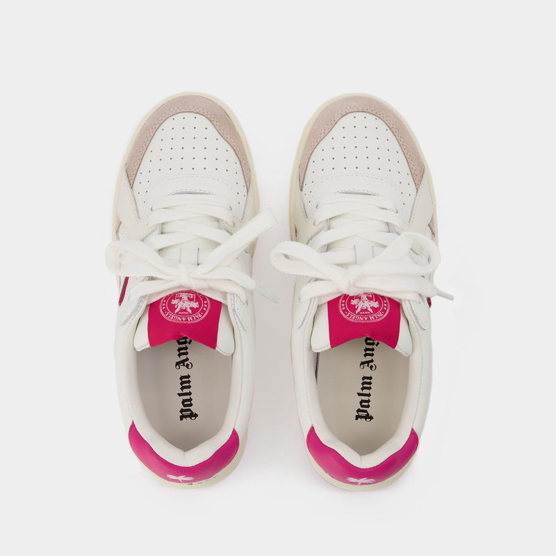 Palm University Sneakers - Palm Angels - Leather -White/Pink