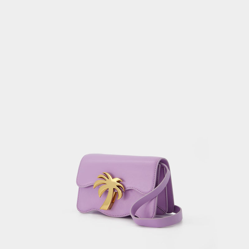 Palm Beach Bag Pm in Lilac and Gold Leather