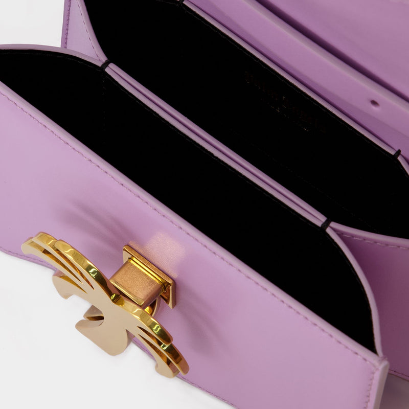 Palm Beach Bag Pm in Lilac and Gold Leather