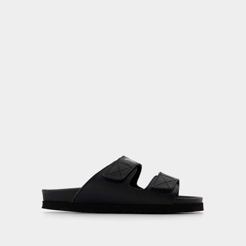 Sandals - Palm Angels - Black/White - Leather