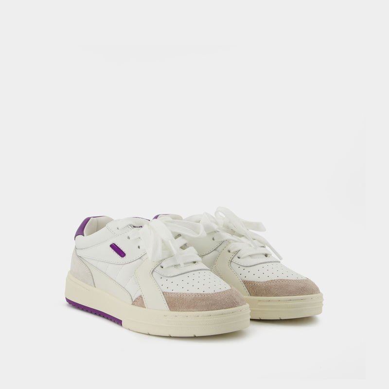 Palm University Sneakers - Palm Angels - White/Purple - Leather