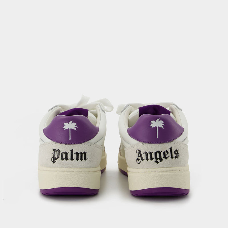 Palm University Sneakers - Palm Angels - White/Purple - Leather