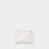 Small Tote Bag - Versace - Leather - White