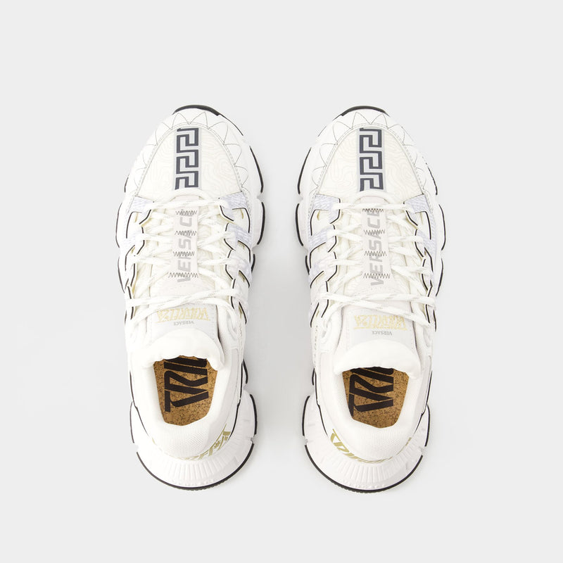 Trigreca Sneakers - Versace - Fabric - White