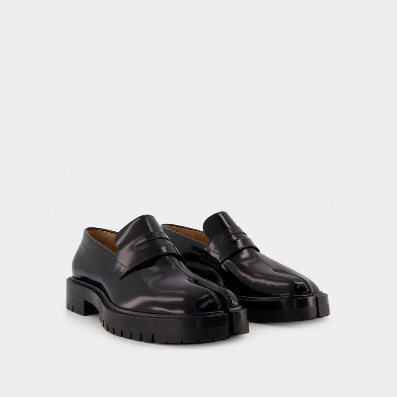 Mocassins Tabi County Flat Shoes - Maison Margiela - Black - Leather