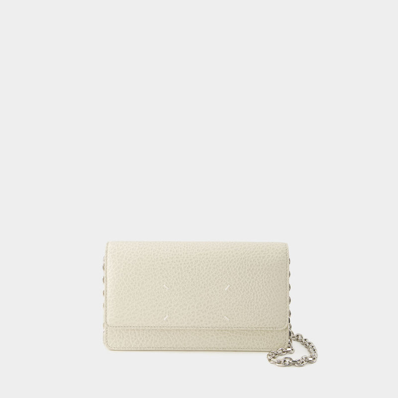 Wallet On Chain Medium  - Maison Margiela - Leather - Beige