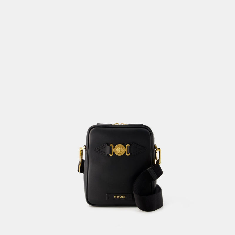 Medusa Biggie Crossbody - Versace - Leather - Black