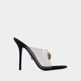 Evening Slides - Versace - Fabric - Transparent/Black