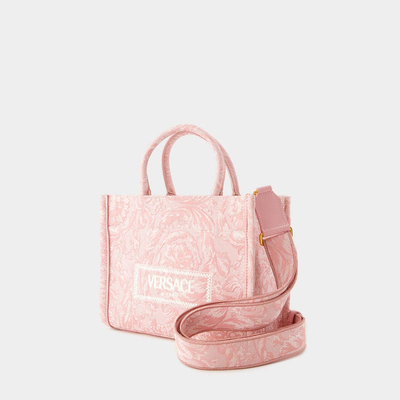 Athena Medium Tote Bag - Versace - Cotton - Pink