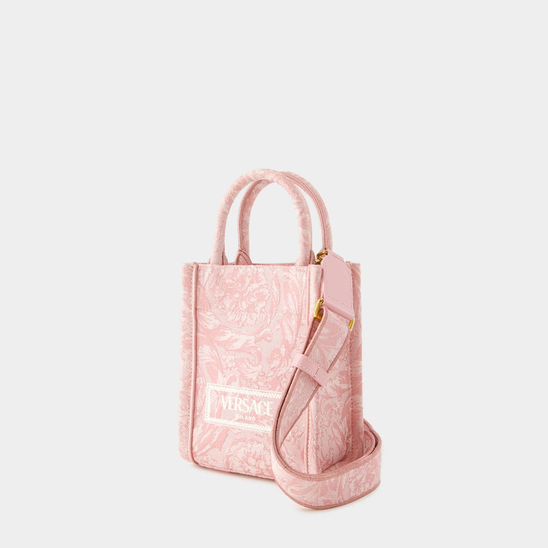 Athena Mini Tote Bag - Versace - Cotton - Pink