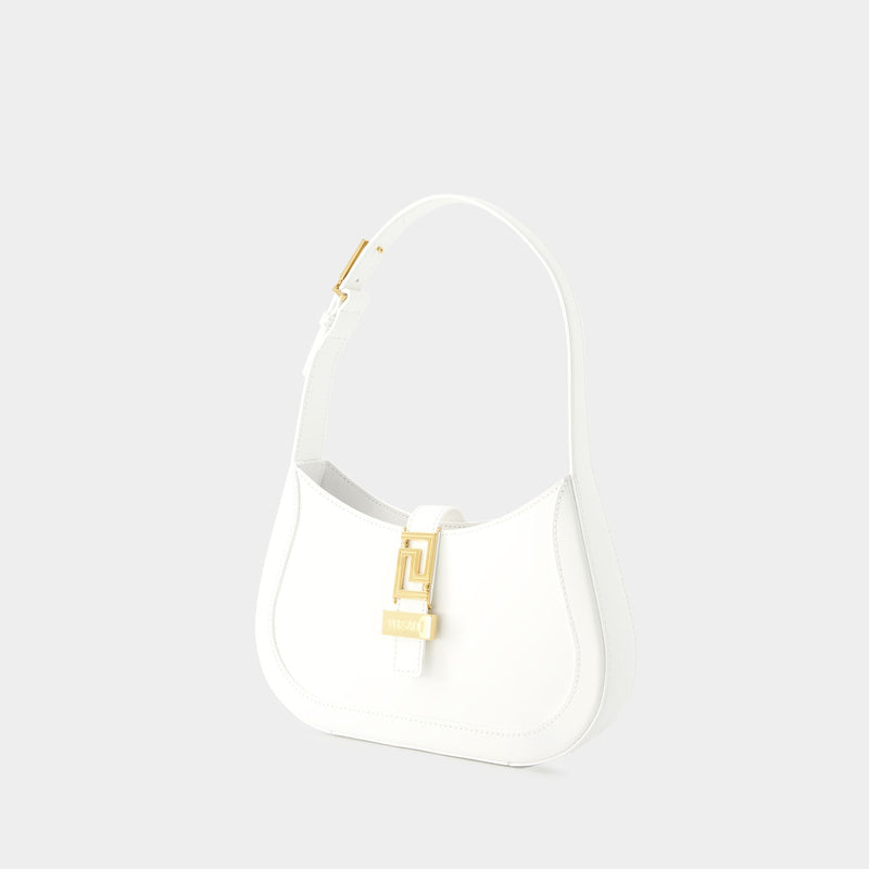 Greca Goddess Small Hobo Bag - Versace - Leather - White