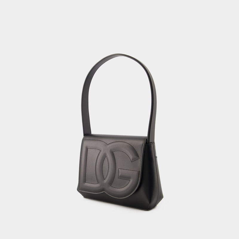 DG Logo Shoulder Bag - Dolce&Gabbana - Leather - Black