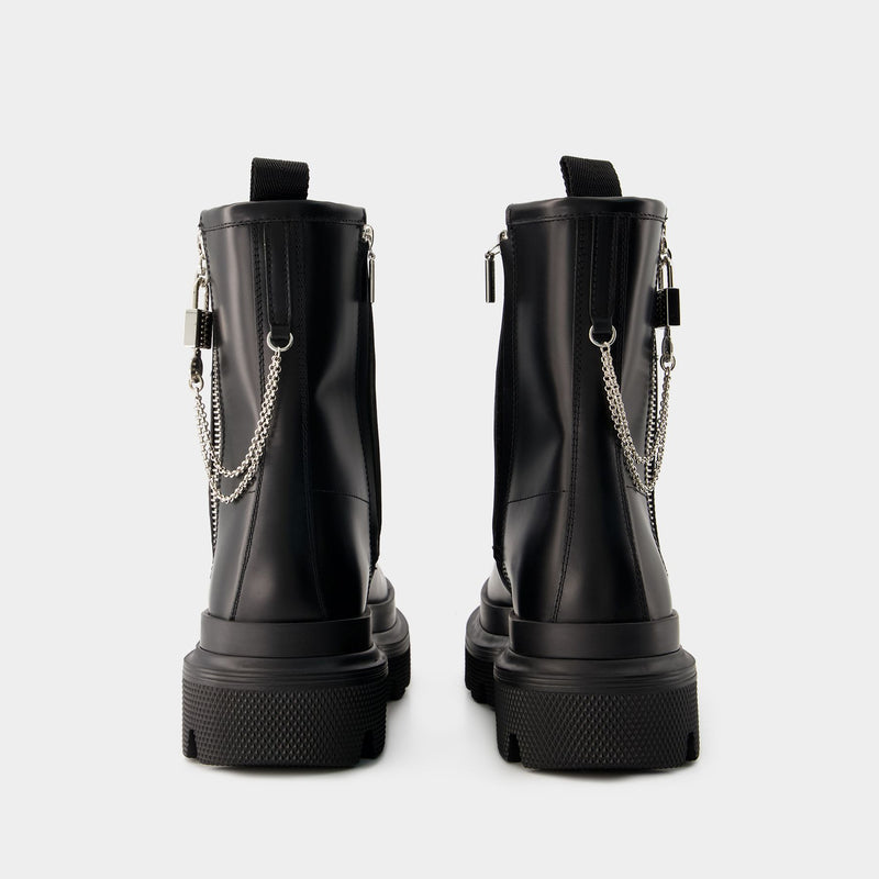 Black Sicily Boots - Dolce&Gabbana - Leather - Black