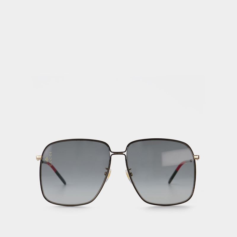 Sunglasses in Gold/Grey Metal