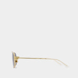 Sunglasses in Gold/Grey Metal