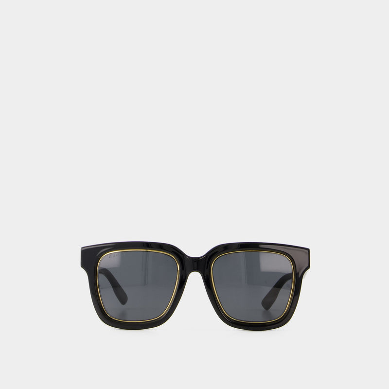 Sunglasses in Black/Grey Acetate