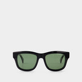 Sunglasses in Black/Green Injection