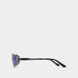 Bb0227S Sunglasses - Balenciaga  - Ruthenium/Blue - Metal