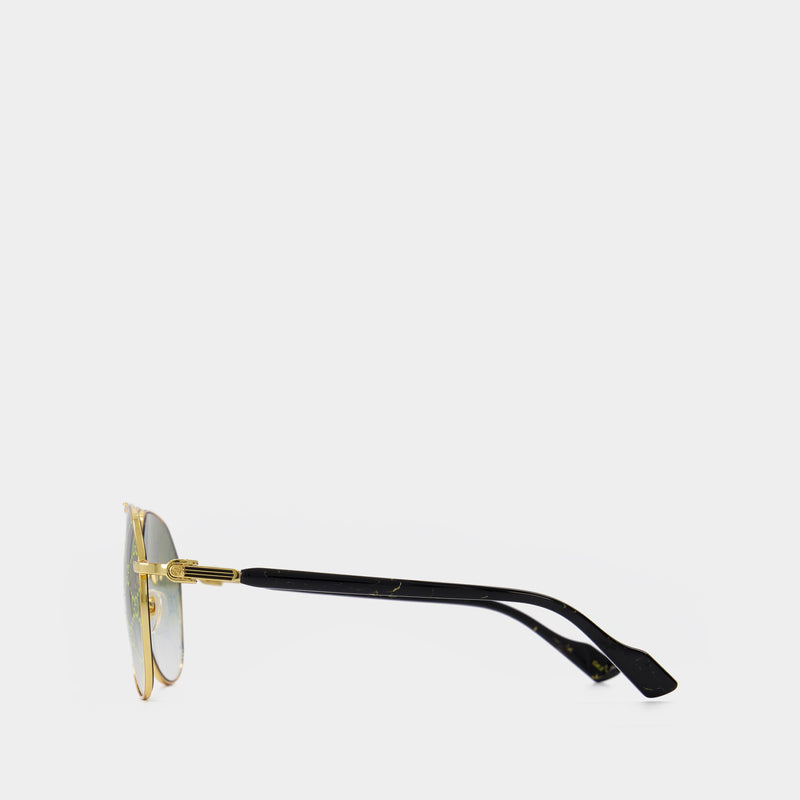 Gg1220S Sunglasses - Gucci  - Gold/Green - Metal