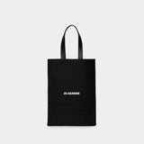 Book Tote Bag - Jil Sander - Cotton - Black