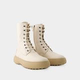 Winter Gommini Boots - Tod
s - Leather - White