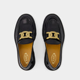 Gomma Pesante Loafers - Tod
s - Leather - Black