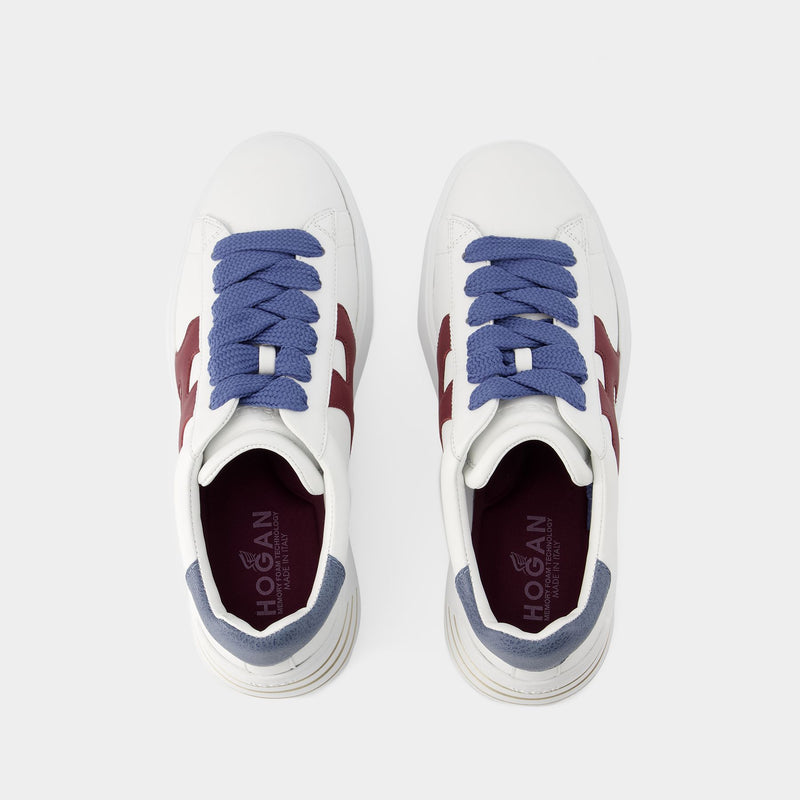 Rebel Allacciato Sneakers - Hogan - Leather - White