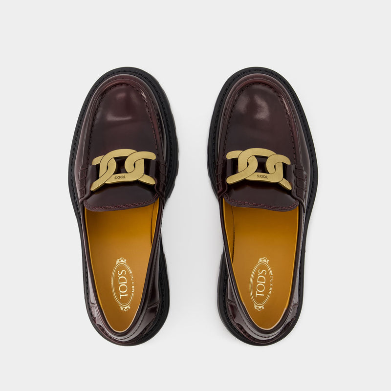 Gomma Pesante Loafers - Tod
s - Leather - Burgundy