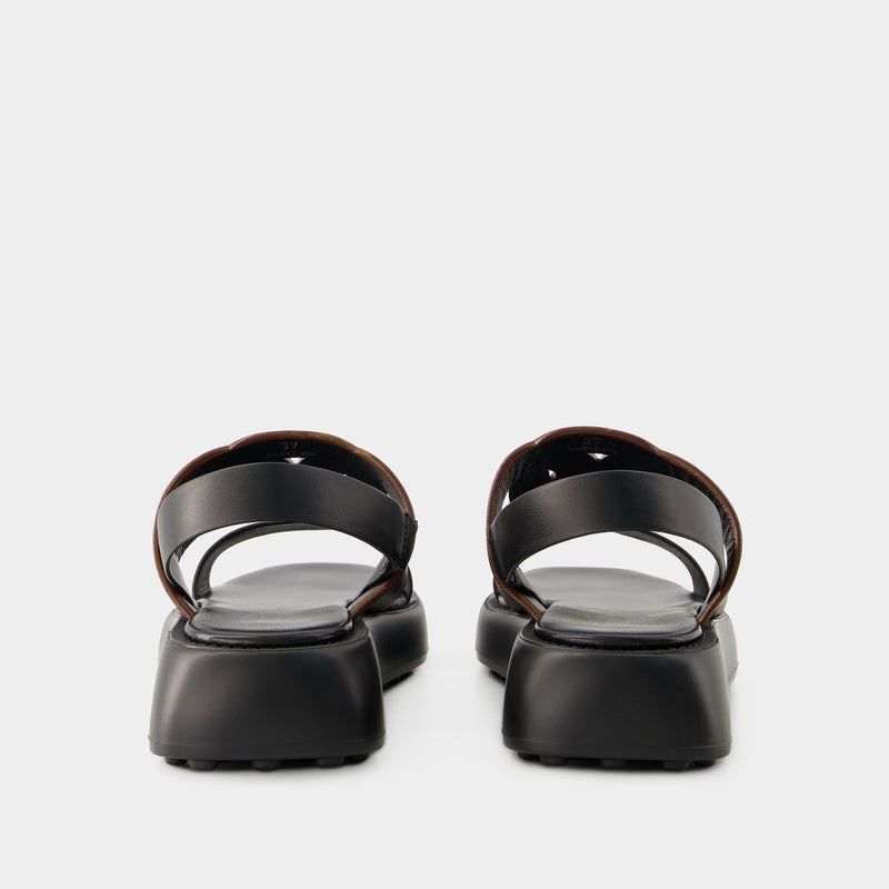 Gomma Catena Sandals - Tod
s - Leather - Black