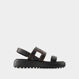 Gomma Catena Sandals - Tod
s - Leather - Black