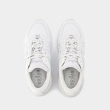 H597 Allacciato H Sneakers in White Leather