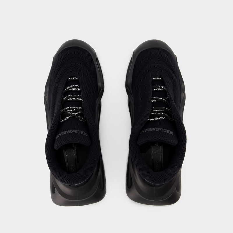 Wave Lace Up Sneakers - Dolce 
Gabbana - Black - Polyester