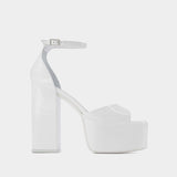 Tatiana Platform Sandals - Paris Texas - White - Leather