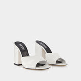 Holly Anja Mules - Paris Texas - White - Leather