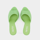 Holly Stiletto 85 Mules - Paris Texas - Peridot