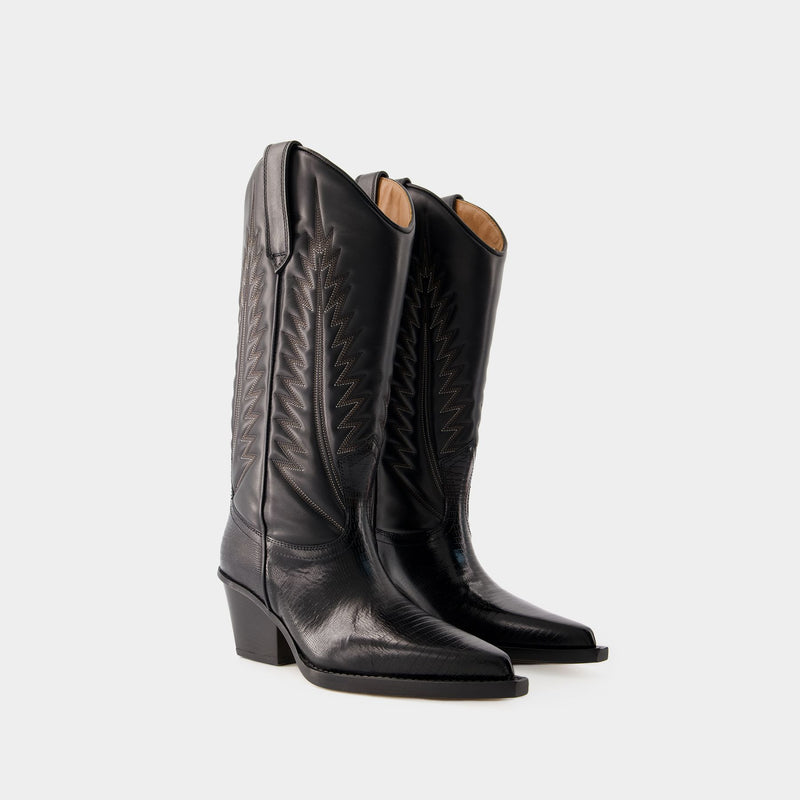 Rosario 60 Boots - Paris Texas - Leather - Black