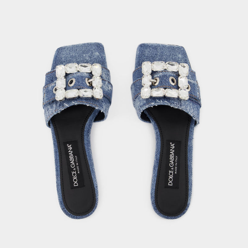 Patchwork Sandals - Dolce 
Gabbana - Cobalto Scuro - Denim