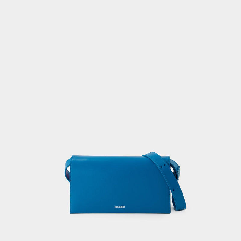 All Day Buckle Hobo Bag - Jil Sander - Leather - Blue