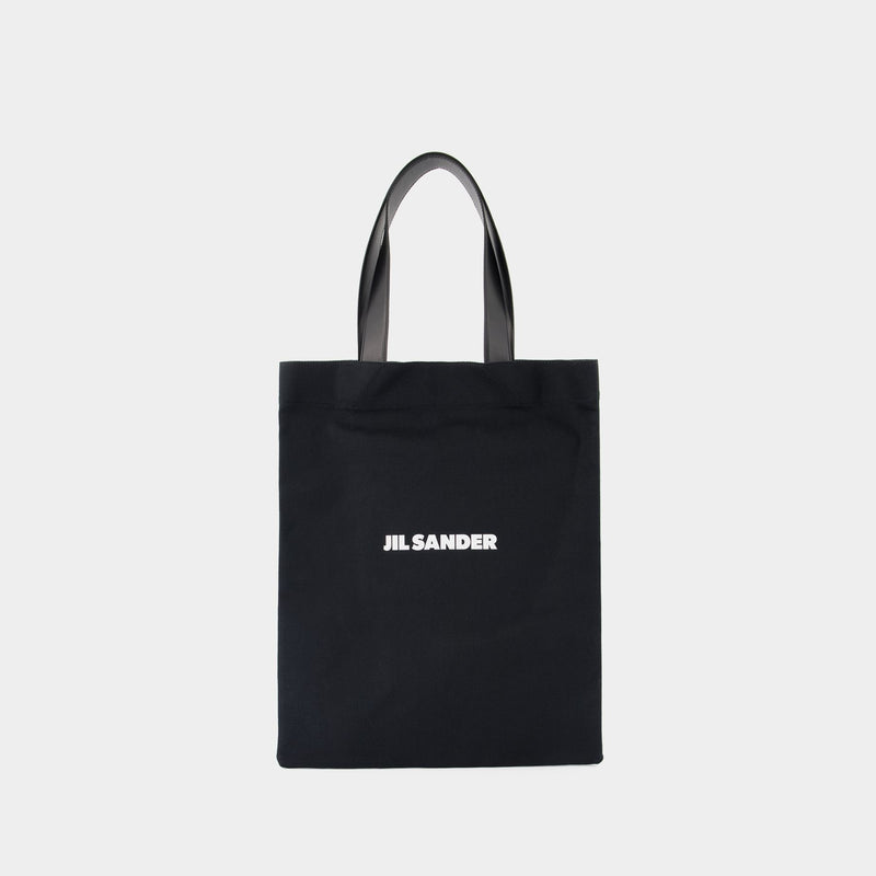 Book Tote Shopper Bag - Jil Sander - Cotton - Black