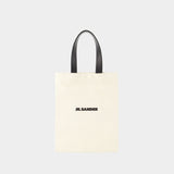 Book Tote Bag - Jil Sander - Cotton - Beige