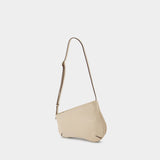 Mini Curve Hobo Bag - Manu Atelier - Ivory - Leather