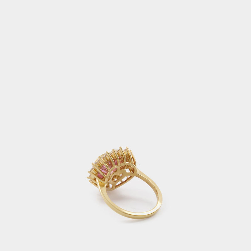 N-Dia Heart Ring 1, Rose/Gold Plated