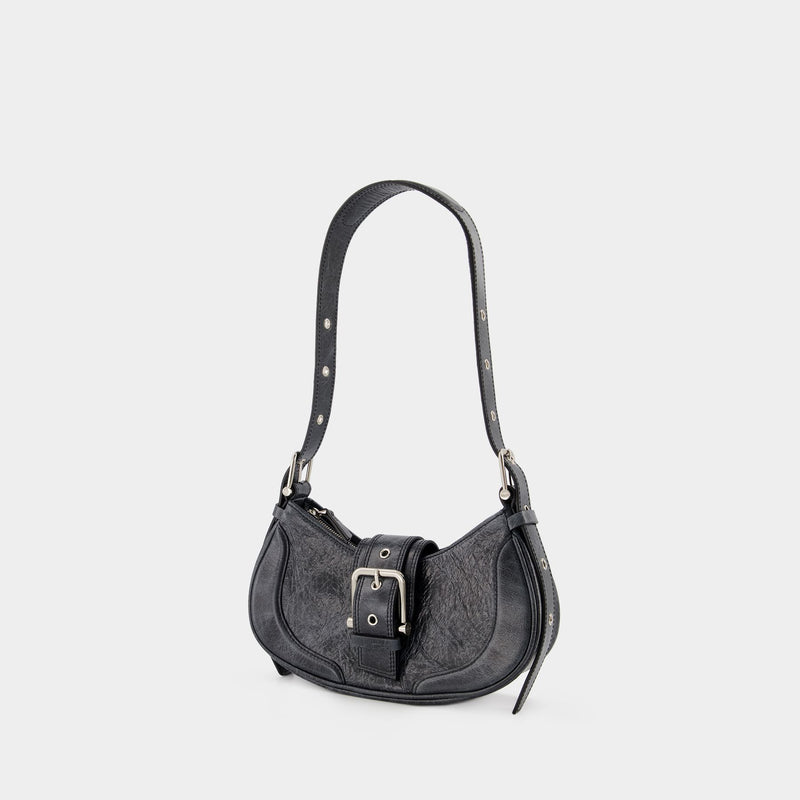 Hobo Brocle Hobo Bag - Osoi - Black - Leather