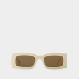 Sunglasses - Gucci - Ivory/Brown