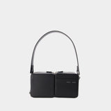 Hobo Stacked Bag - Kara - Leather - Black