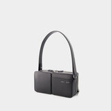 Hobo Stacked Bag - Kara - Leather - Black