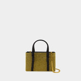 Bow Midi Shopper Bag - Kara - Mesh - Gold