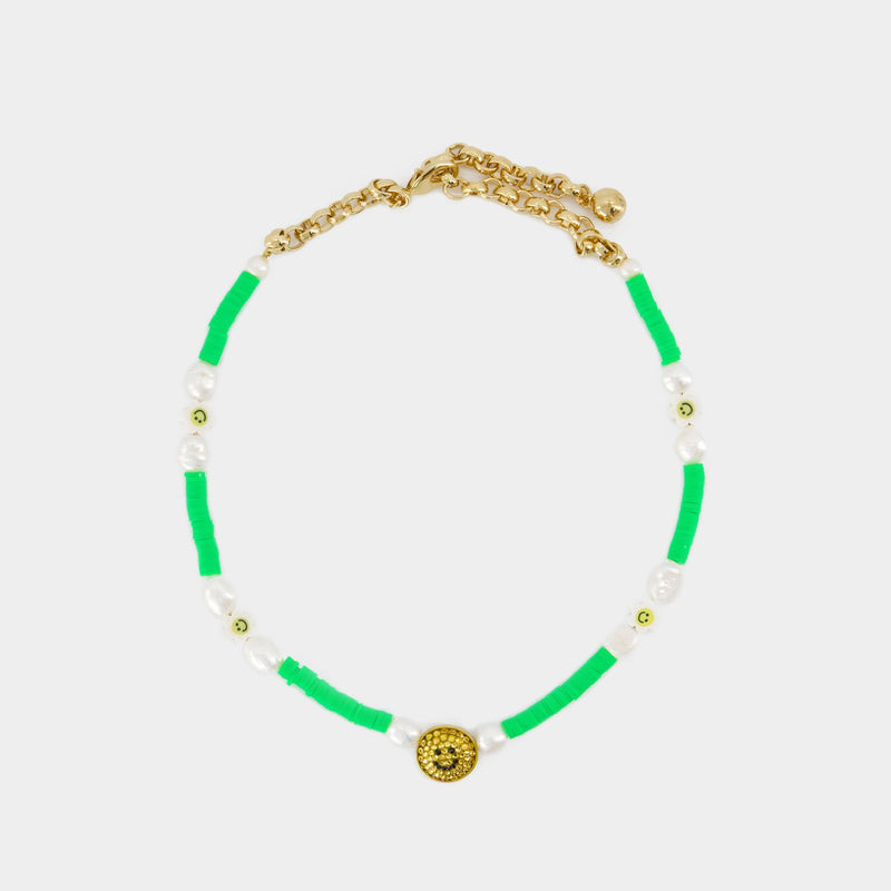 Happy Green Necklace - Shourouk - Brass - Green